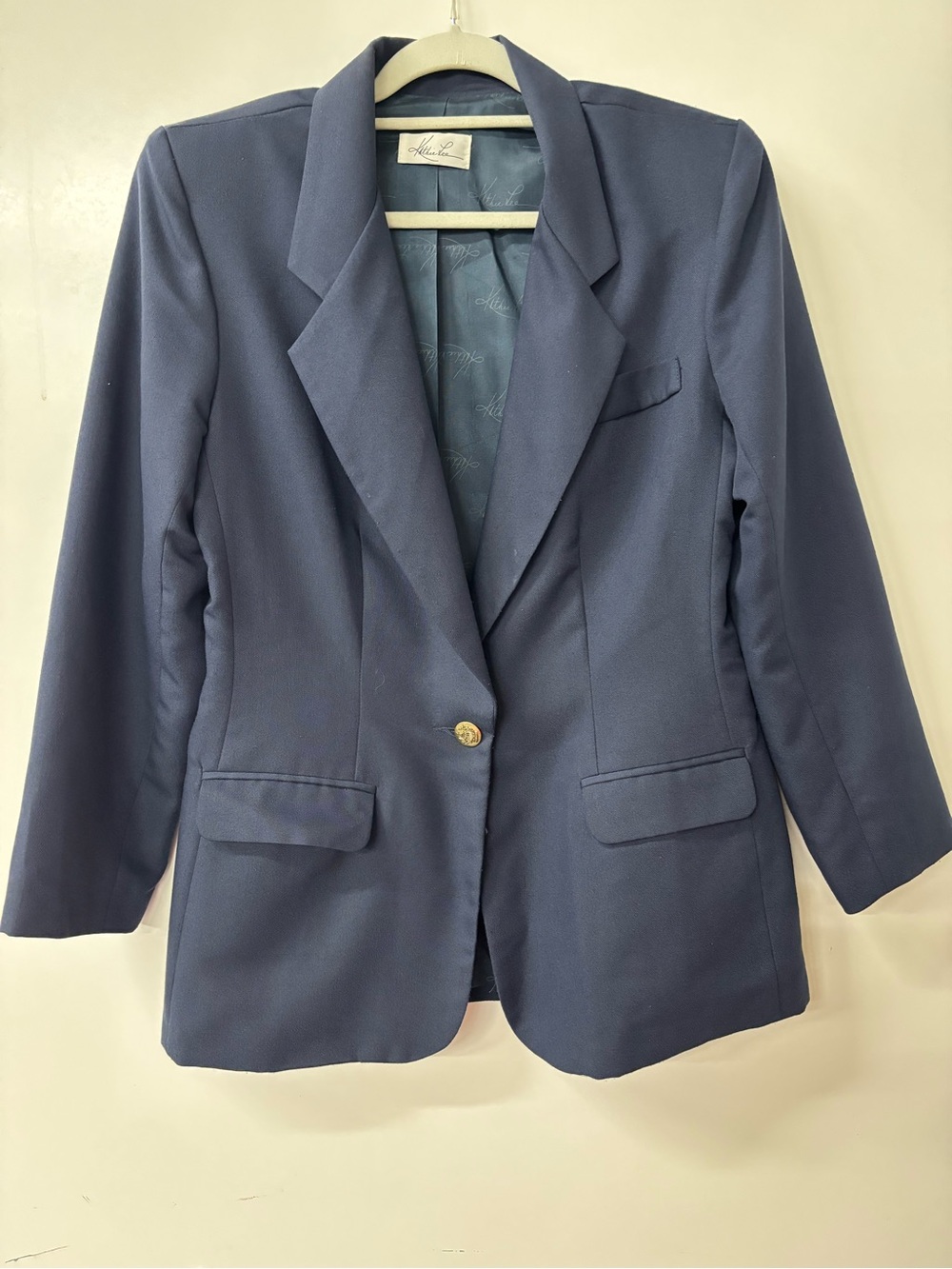 Kathie Lee Collection Navy Single-Button Blazer